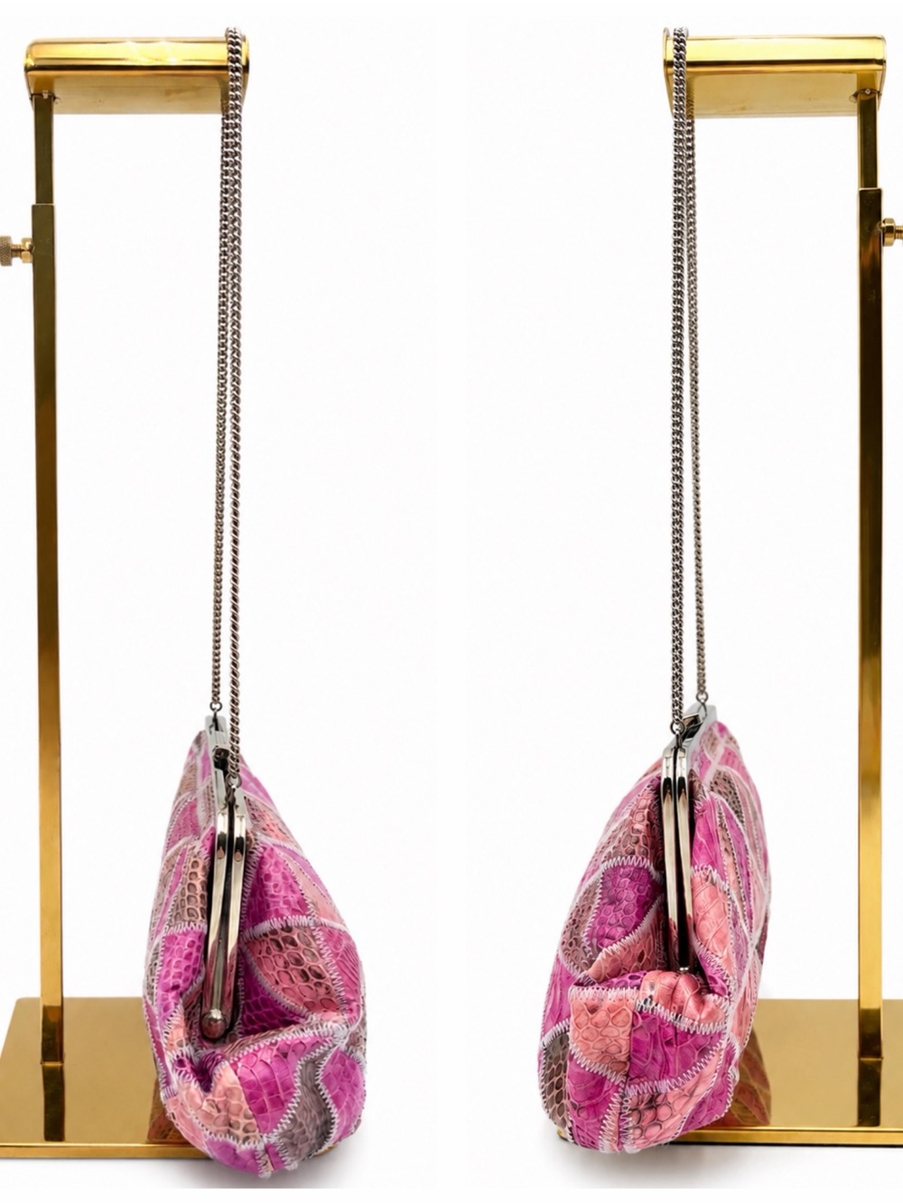 Dolce & Gabbana • Multicolor Python Style Patchwork Chain Purse/Clutch - Picture 6 of 14